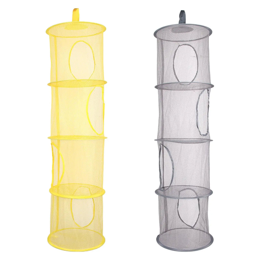 Foldable 4-Compartment Hanging Closet Mesh Organizer Closet Hanging Organizer Axl