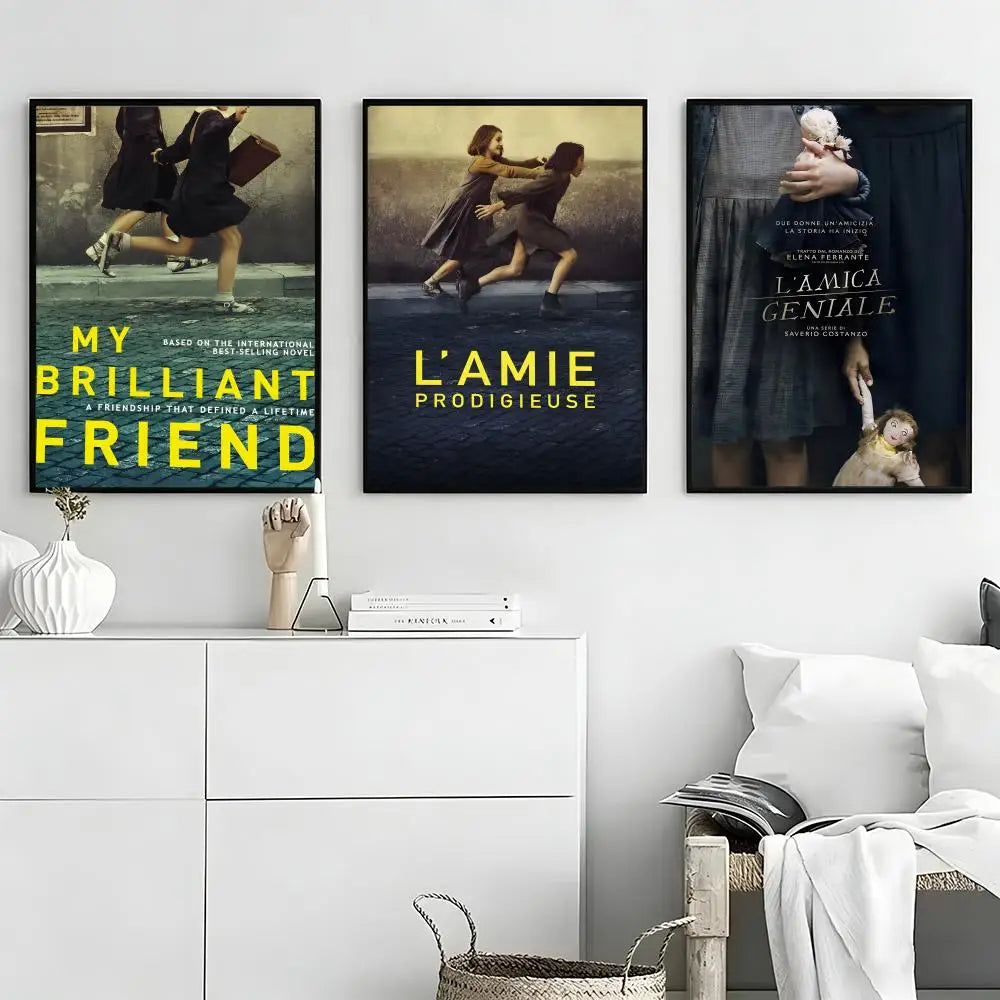 My Brilliant Friend TV Poster – Self-Adhesive Wall Sticker Wall Art Poster Axl