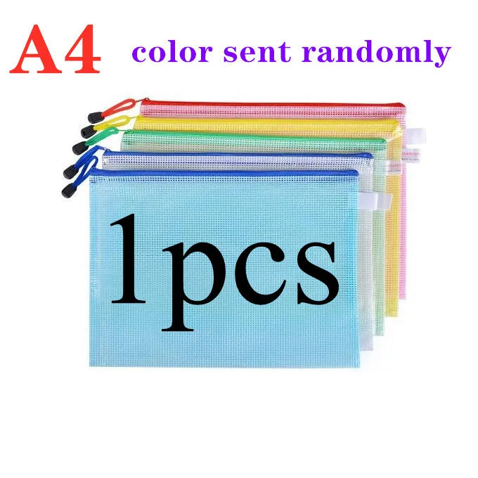 PVC Waterproof Zip Pocket Folder – Document Stationery Organizer Document Folder Pouch Axl A4