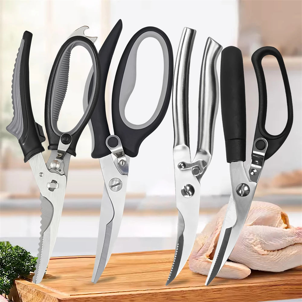 Stainless Steel Kitchen Scissors – Chicken Bone & Food Cutter Kitchen Scissors Axl
