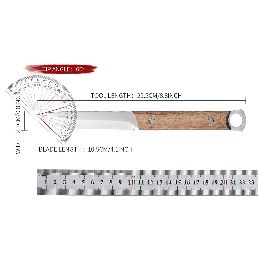 SHENJIU Hand-Forged Boning Knife – Stainless Steel & Wood Handle Boning Kitchen Knife Axl