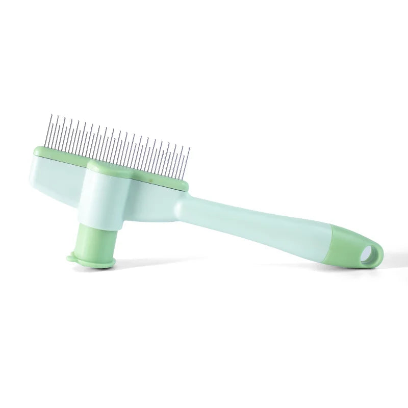 Pet Hair Removal Comb – Grooming Brush for Cats & Dogs Pet Grooming Comb Axl green -1pc