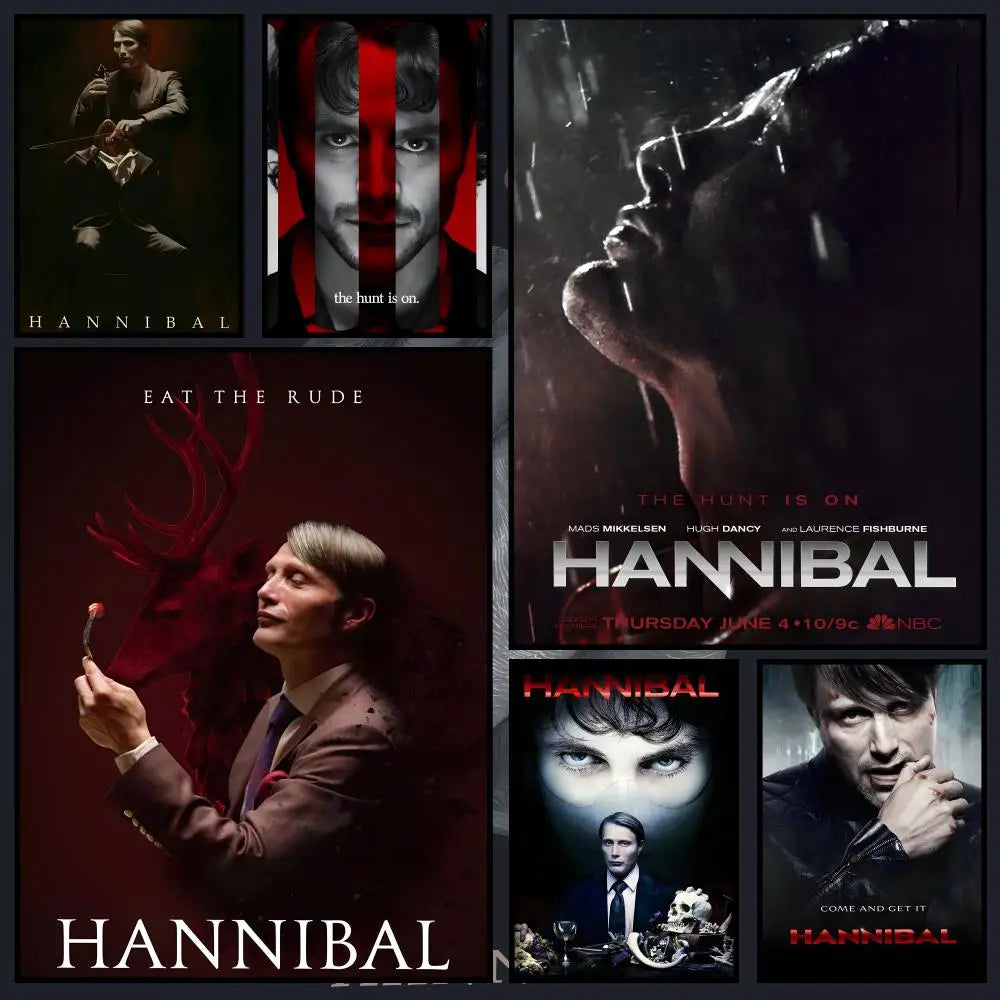 Hannibal TV Show Poster – Waterproof PVC Peel-and-Stick Wall Art Wall Art Poster Axl