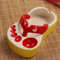 Ceramic Flip-Flop Ashtray – Novelty Home Décor Ornament Novelty Ceramic Ashtray Axl Red