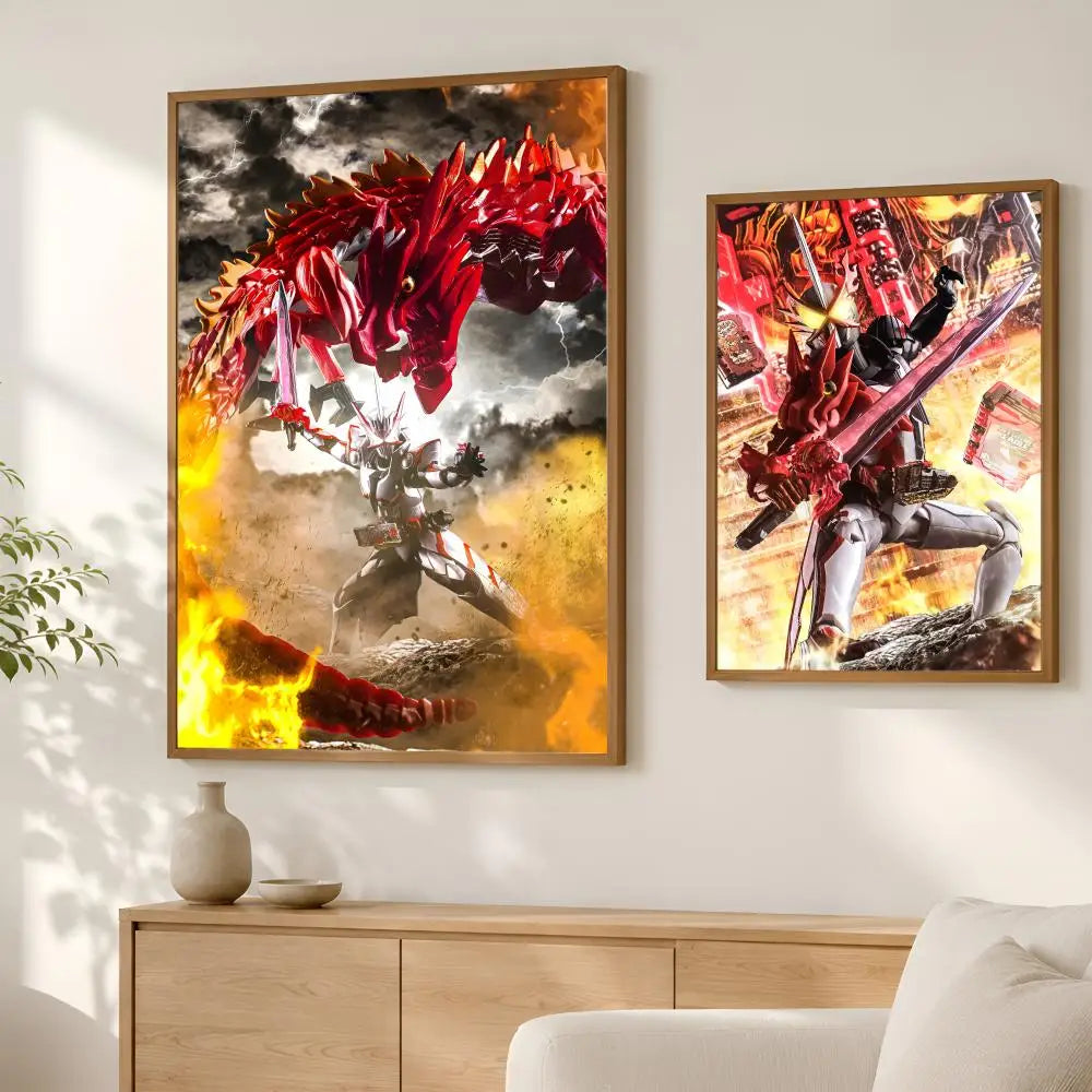 Cartoon Saber Self-Stick HD PVC Wall Art Poster – Waterproof Wall Art Poster Axl