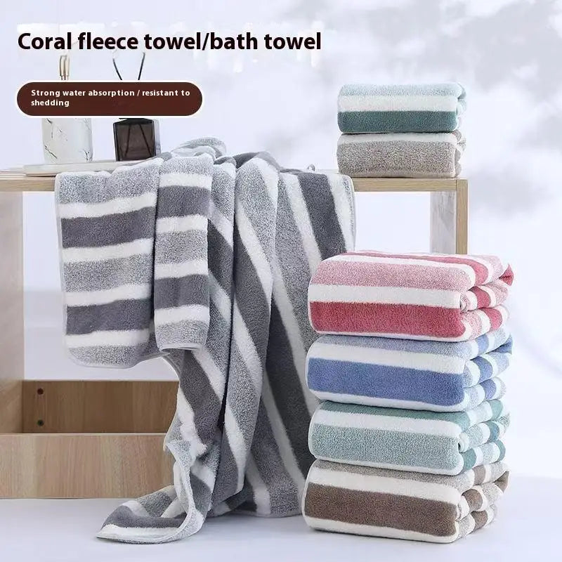 Coral Fleece Bath Towel – Quick Dry & Non-Shedding Bath Towel Axl