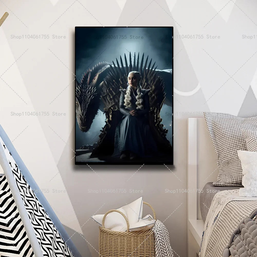 Dragon Mother Fantasy Wall Poster – Self-Adhesive Waterproof Art Wall Art Poster Axl