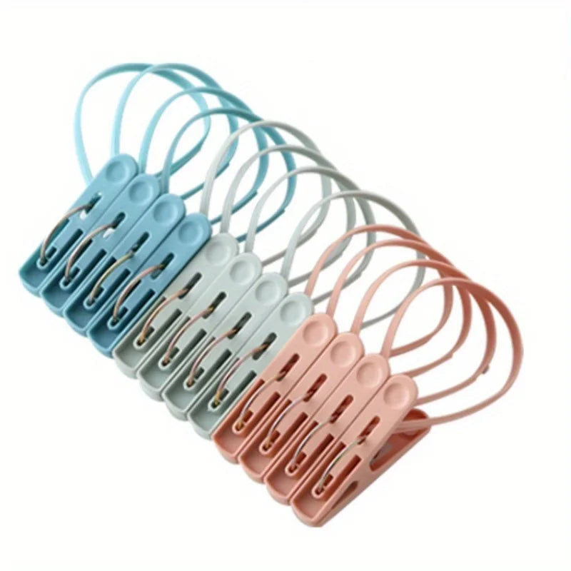 12-Pack Travel Clothes Pins with Lanyard – Mixed Colors Clothes Pins Axl 12 Mixed Colors