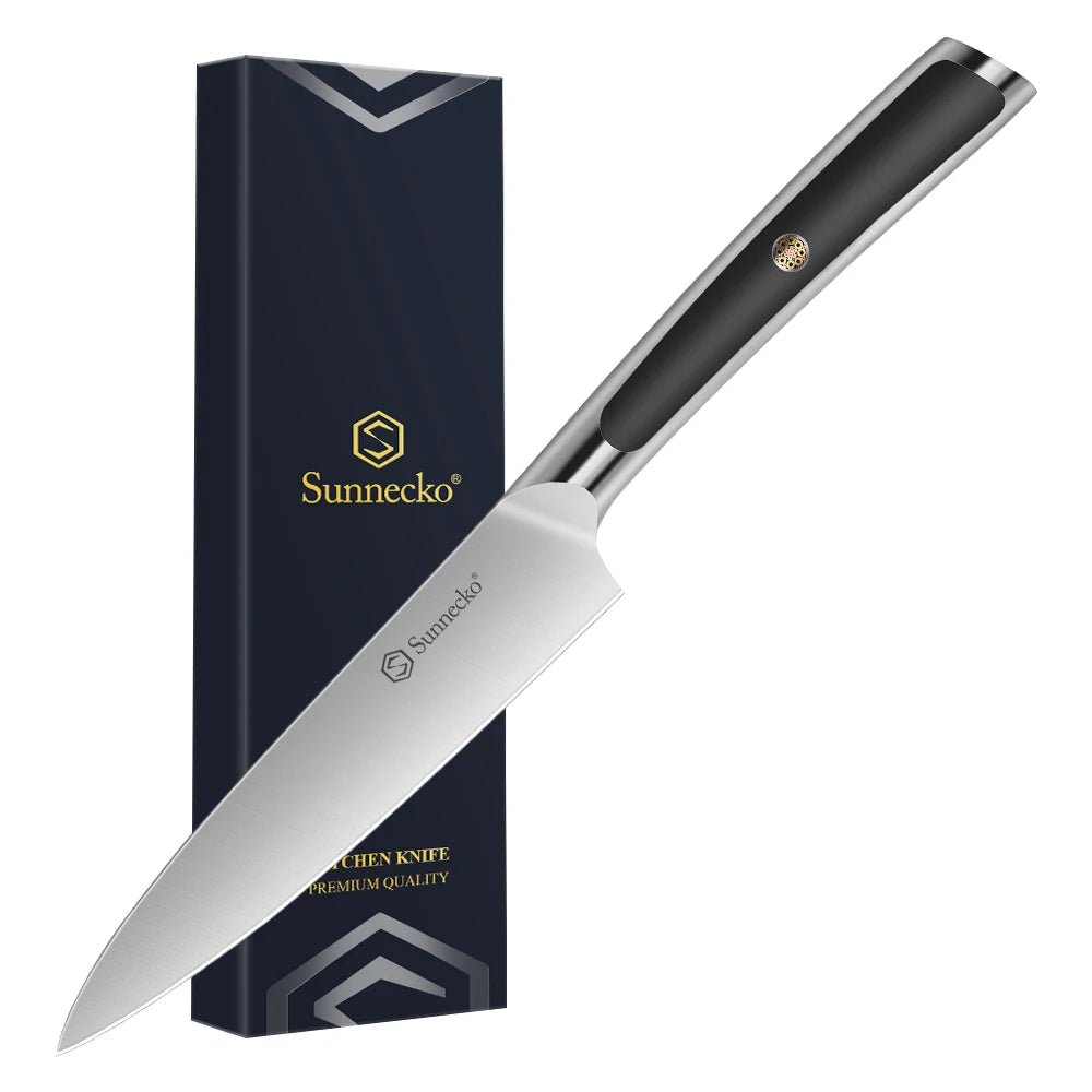 Sunnecko Japanese Chef's Knife – High-Carbon Steel, ABS Handle Kitchen Knife Set Axl 5 Inch Utility Knife China Mainland