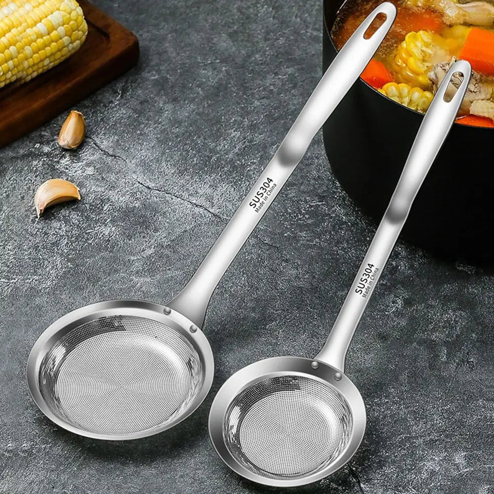 304 Stainless Steel Fat Skimmer Spoon – Fine Mesh Strainer Mesh Skimmer Spoon Axl