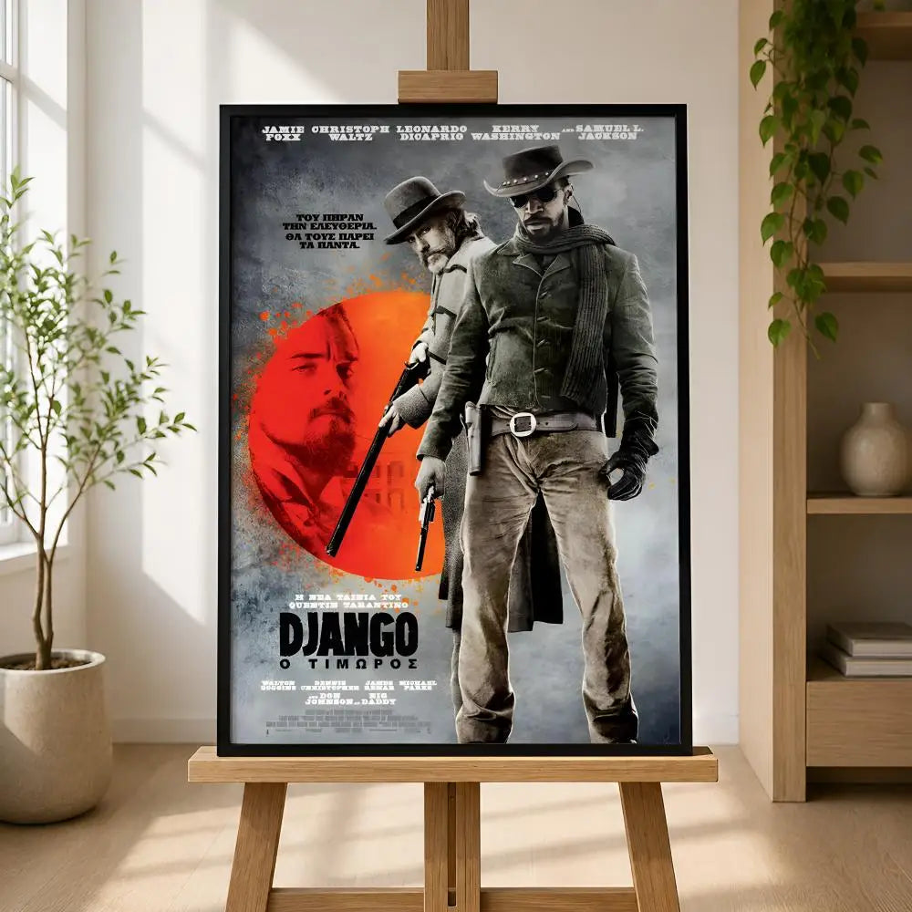 Django Unchained Movie Poster – Peel & Stick PVC Wall Art Movie Wall Poster Axl