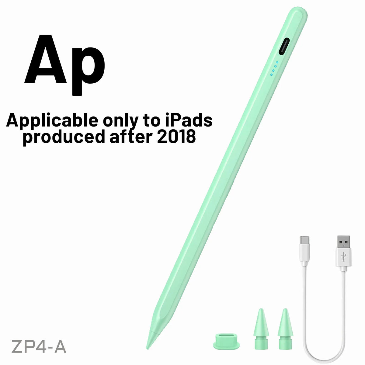 iPad Stylus Pencil 2018–2025 | Magnetic Charging & Palm Rejection iPad Stylus Pencil Axl ZP4-A-green