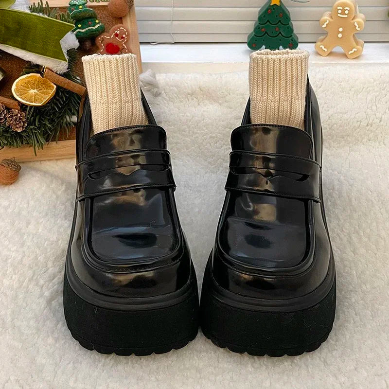 Retro Mary Jane Platform Heels – Women's Thick Sole Pumps Platform Mary Janes Axl