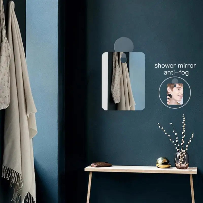 Fogless Shower Shaving Mirror – Portable Acrylic Travel Mirror Shower Shaving Mirror Axl