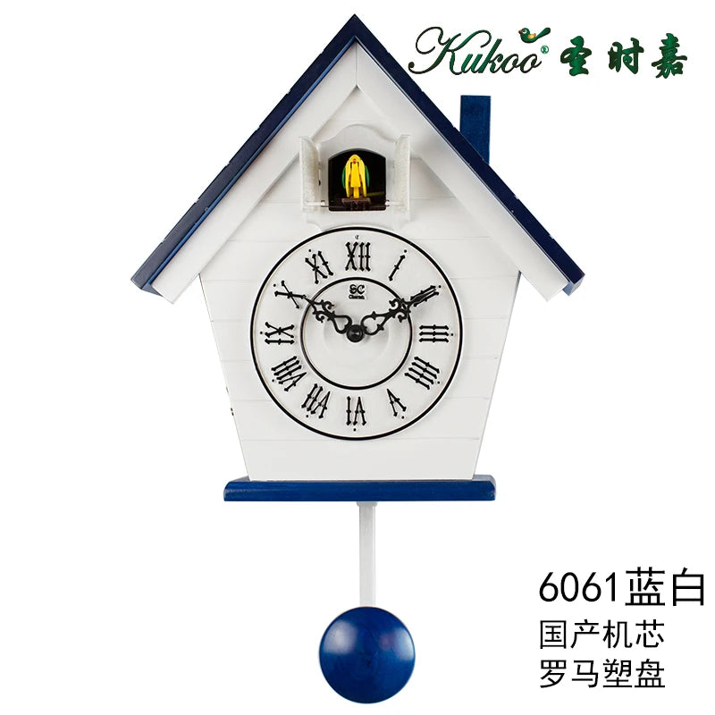 Wood Cuckoo Wall Clock – Bamboo Pendulum Bird Decor 12" Decorative Wall Clock Axl Style 4 29X44CM
