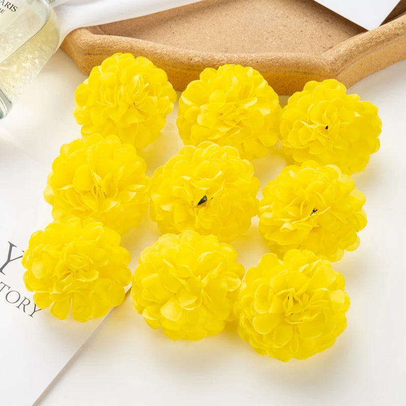 Silk Hydrangea Artificial Flower Heads 50/100 Pcs – DIY Decor Artificial Flower Heads Axl color 6 50pcs