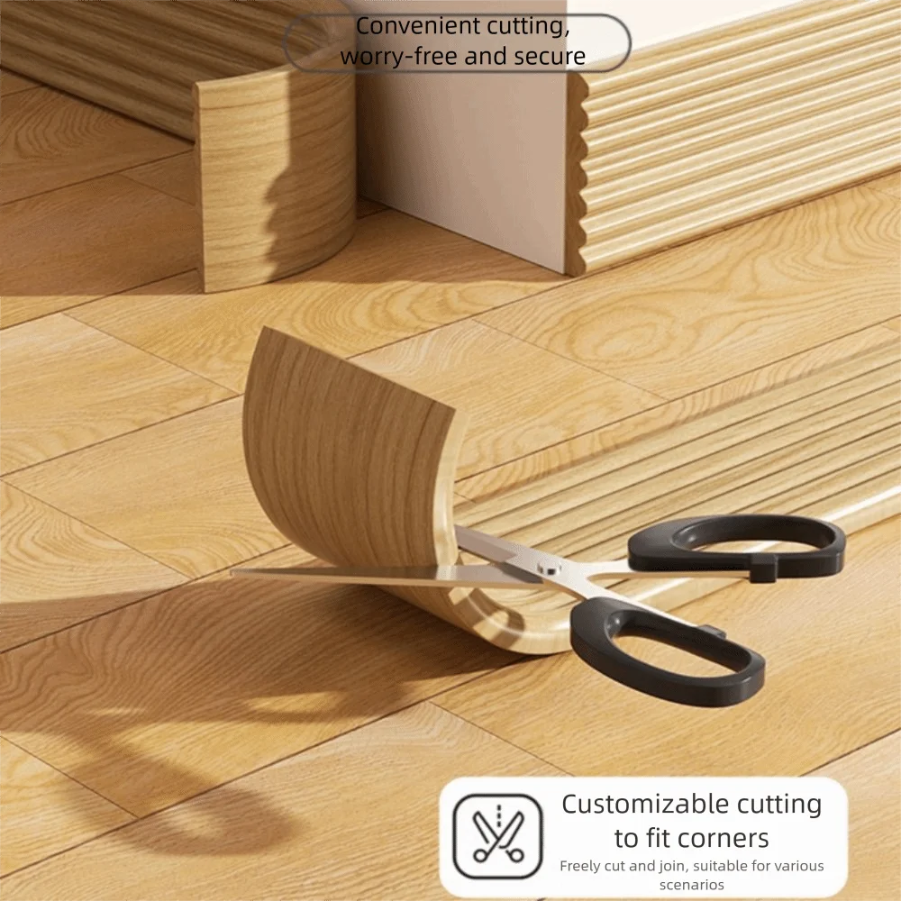 3D Self-Adhesive Skirting Line Wall Strip – 2M Corner Decor Wall Decor Strip Axl