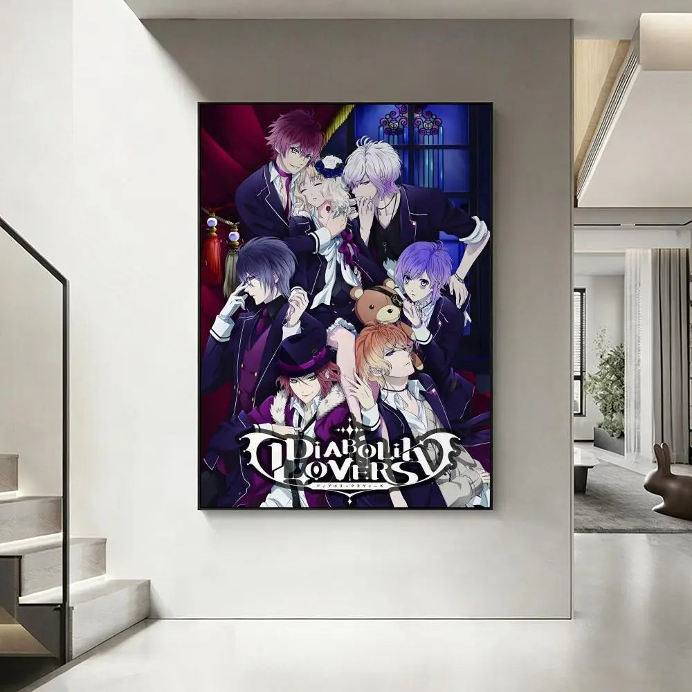 Diabolik Lovers HD Art Poster – Waterproof Wall Décor Anime Art Poster Axl White11 40X50cmNoframe