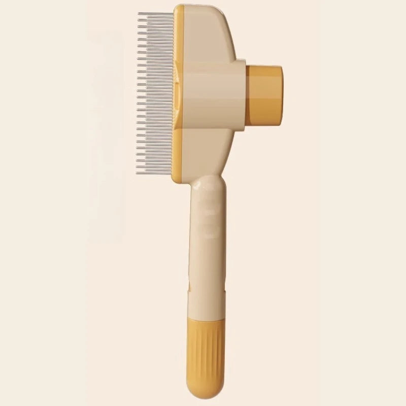 Self-Cleaning Pet Grooming Comb for Dogs & Cats | Deshedding Pet Grooming Comb Axl yellow-1pcs
