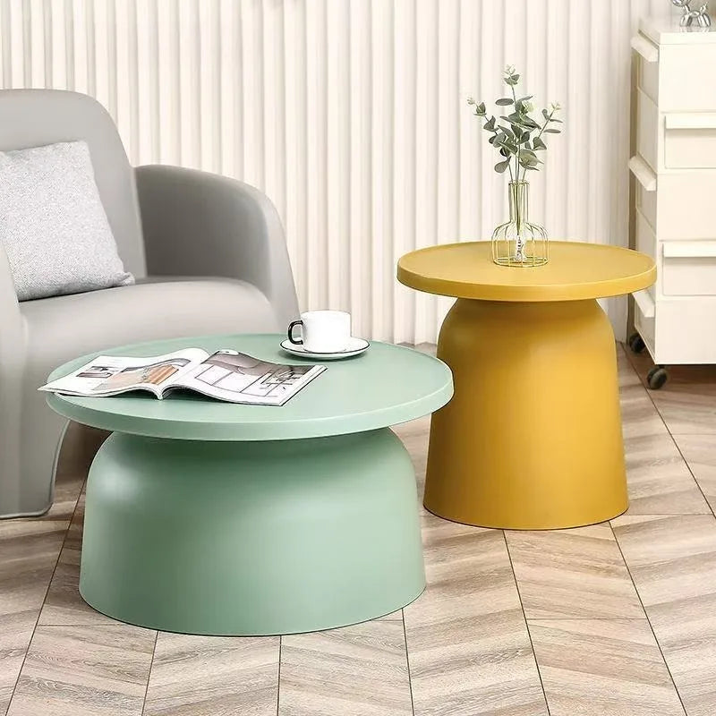 Modern Round Side Table – Minimalist Plastic Coffee Table Round Side Table Axl