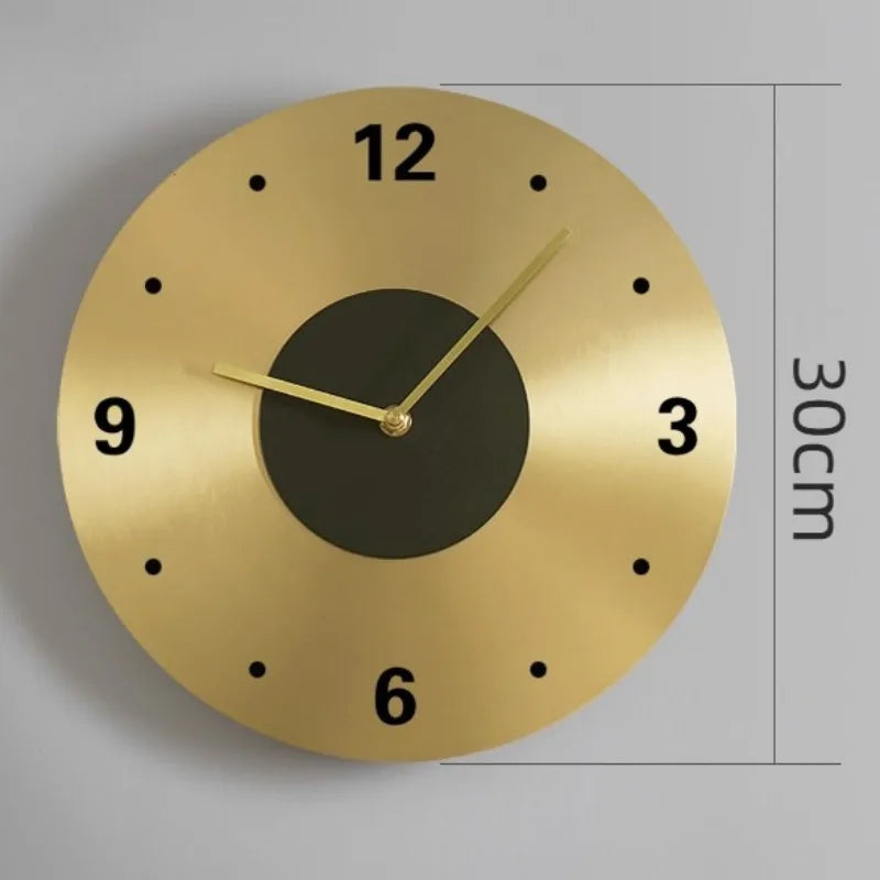 Modern Nordic Silent Wall Clock – Minimalist Gold Luxury Decor Silent Wall Clock Axl Black Decor-Scale