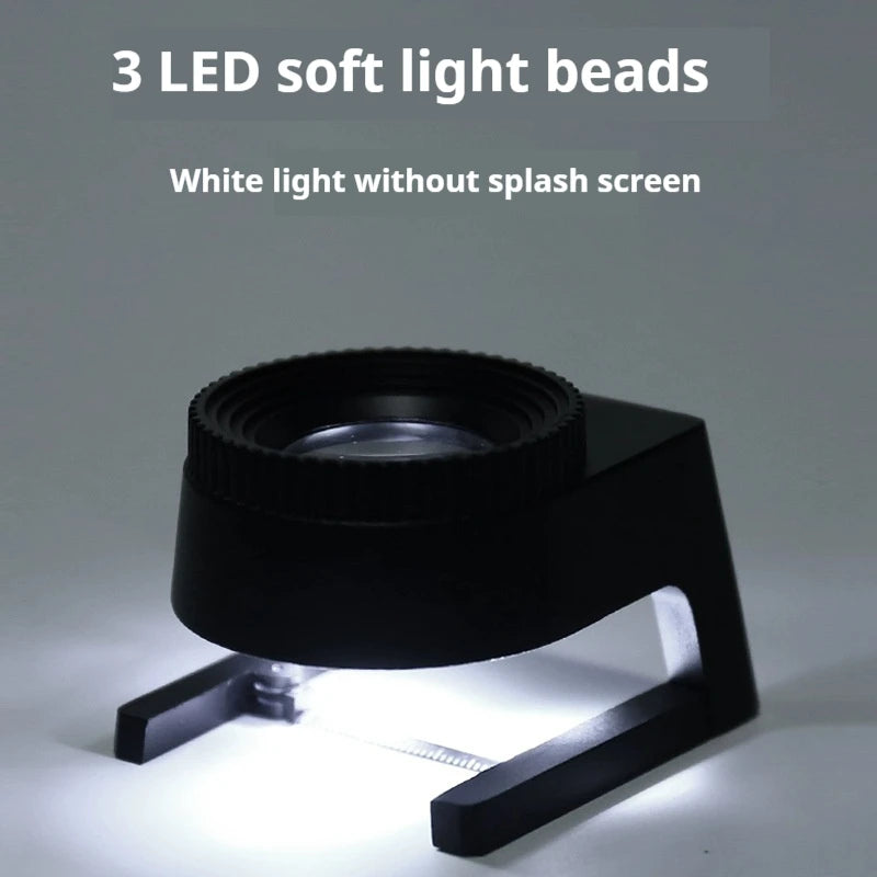 LED Magnifying Glass with Scale & 3 LED Lights | High Magnification LED Magnifying Glass Axl
