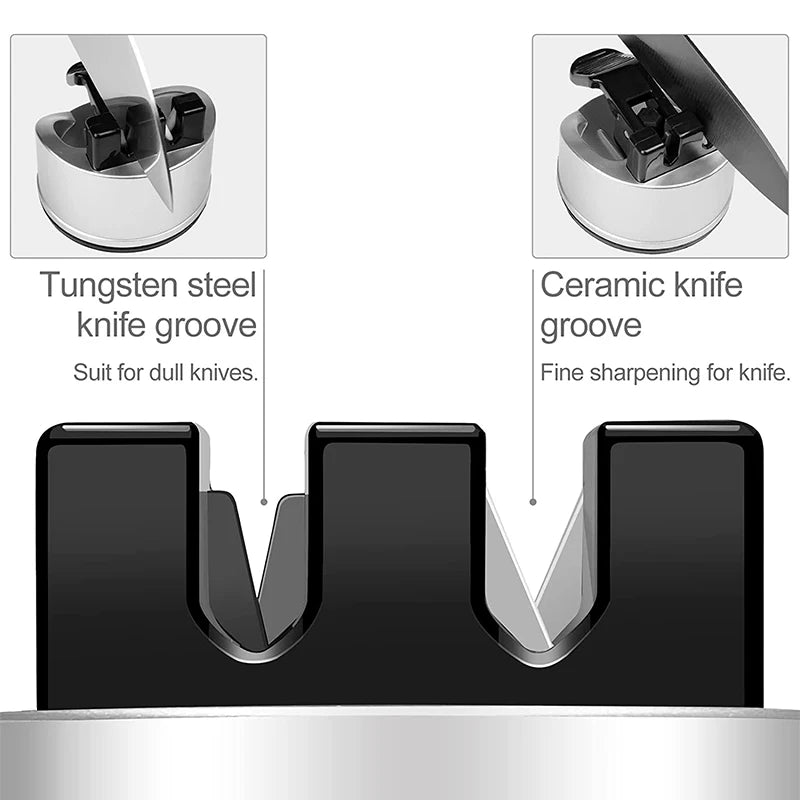 2-Stage Mini Knife Sharpener with Suction Cup | Portable Knife Sharpener Axl