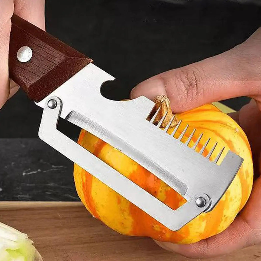 2-Piece Stainless Steel Vegetable Peeler & Grater – Wooden Handle Vegetable Peeler Set Axl