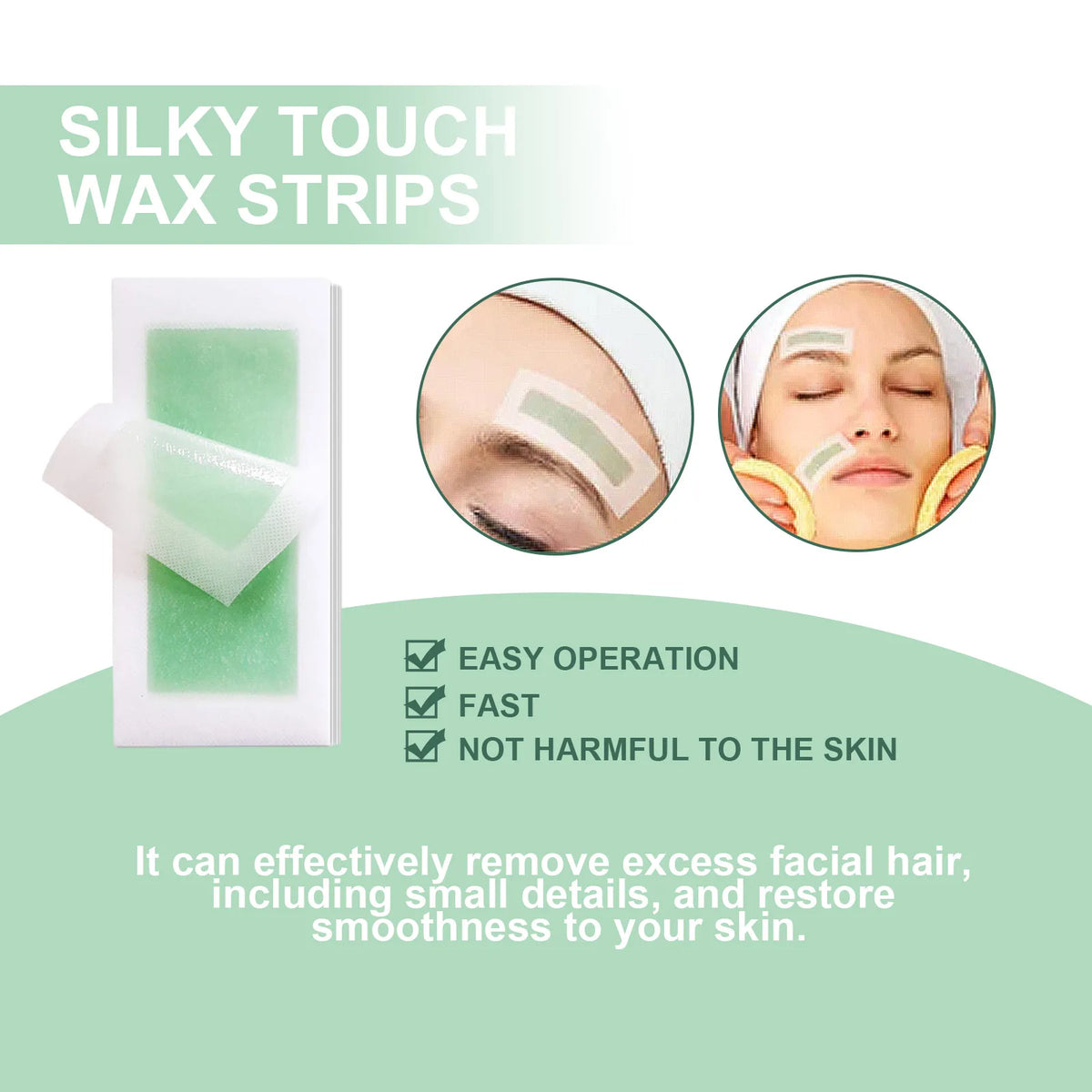 Facial Wax Strips 40pc – Lip, Chin & Eyebrow Hair Removal Facial Wax Strips Axl