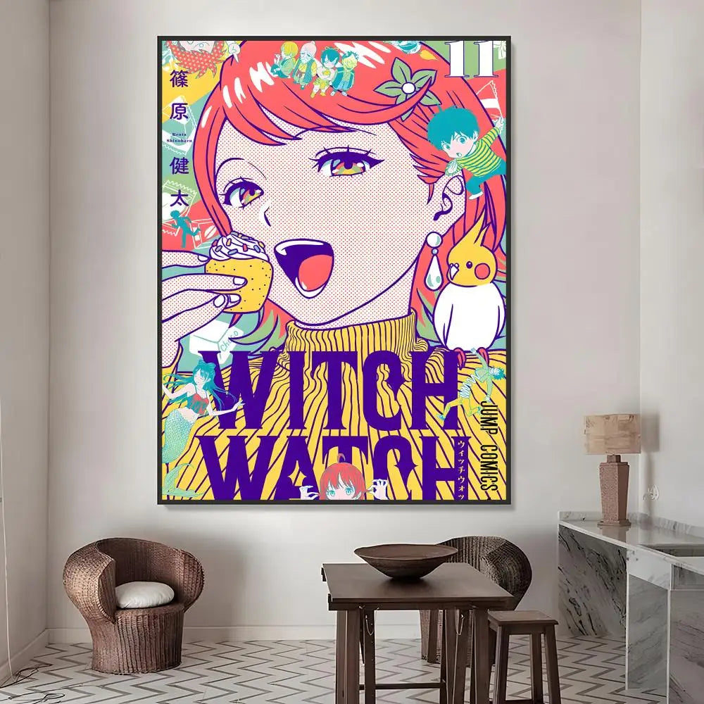 Witch Watch Poster – HD Waterproof PVC Wall Sticker Decor Wall Decal Sticker Axl White13 40X50cmNoframe