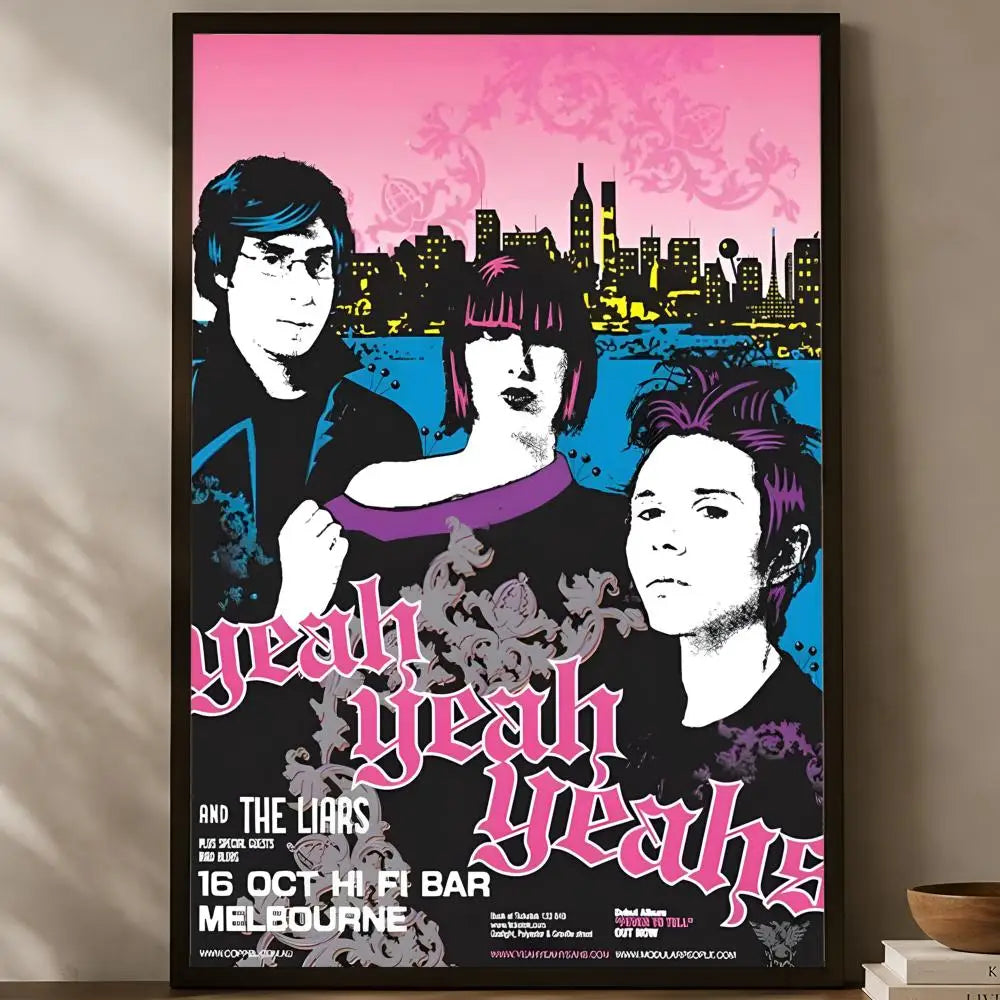 Yeah Yeah Yeahs Poster – Self-Stick HD Waterproof Wall Art Music Wall Poster Axl