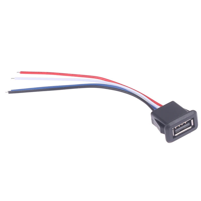 USB 2.0 Female Charging Port Connector with Cable & Socket USB Connector Axl 4Pin