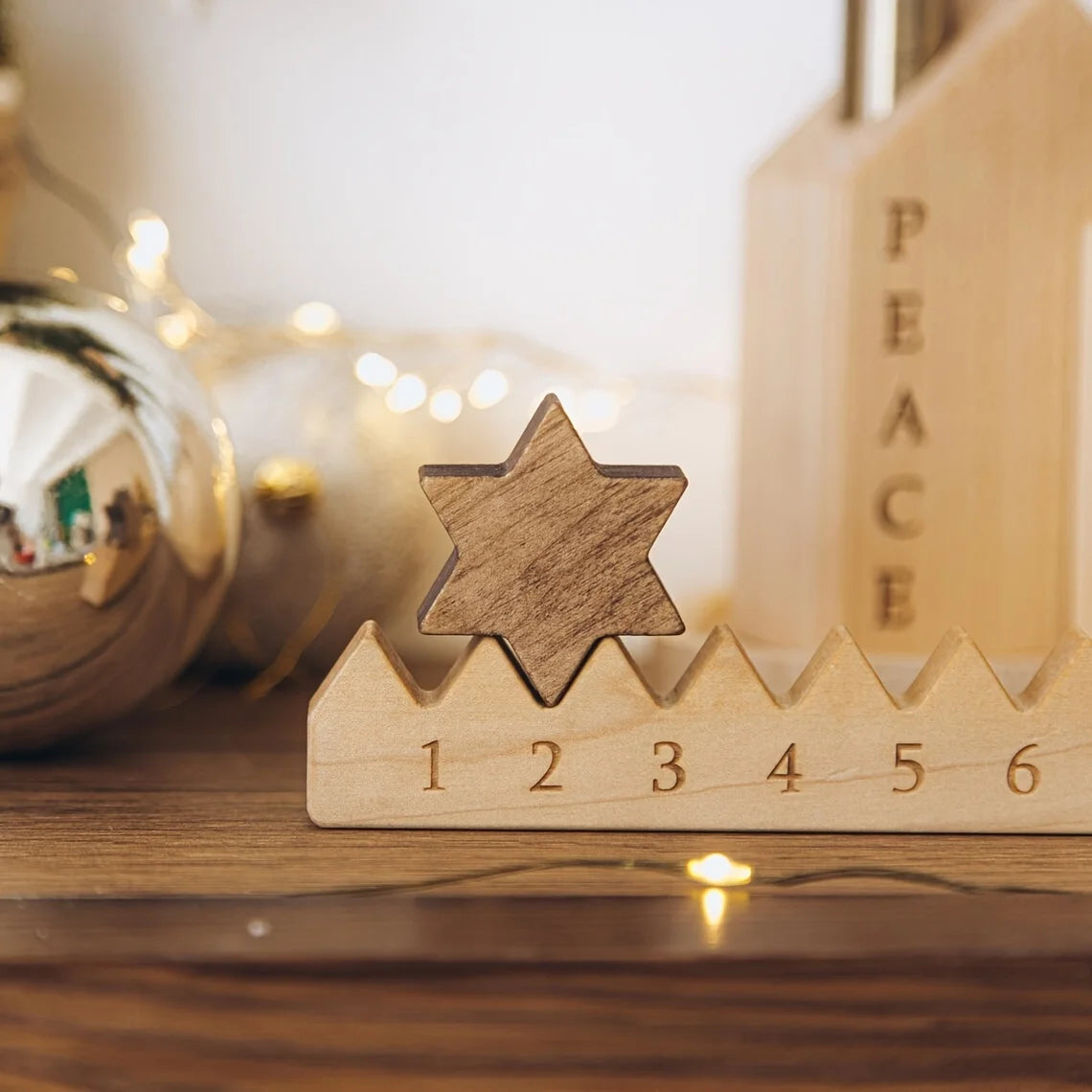 Wooden Christmas Countdown Advent Calendar – Star Design Advent Calendar Axl