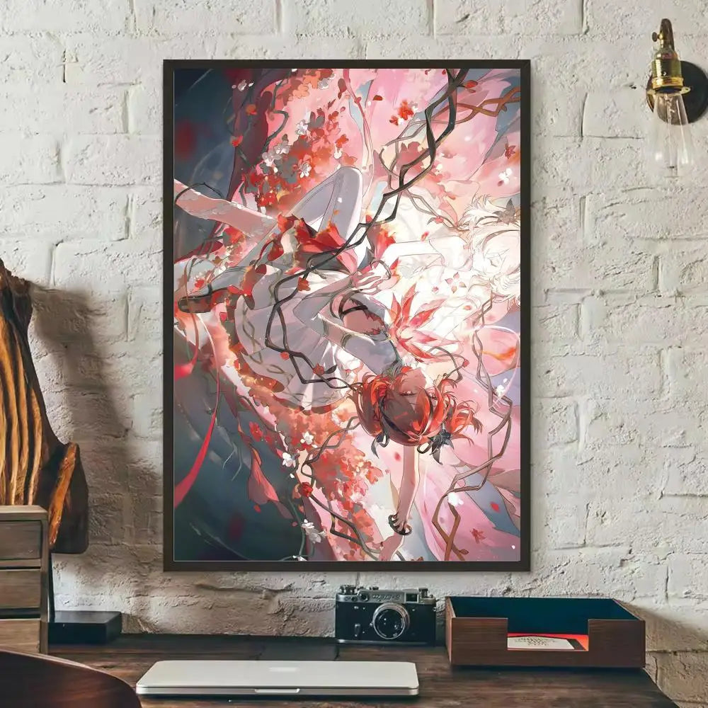 Wuthering Waves Camellya Wall Poster Sticker – HD Game Art Decal Wall Art Sticker Axl Black2 21X30cmNoframe