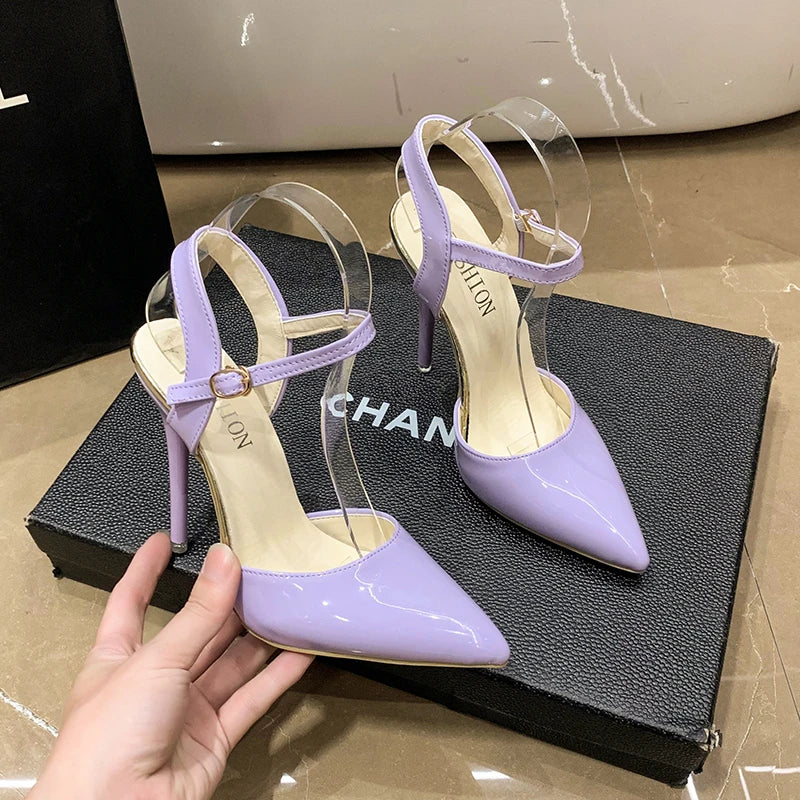 Women's Super High Stiletto Heel Sandals – Buckle Party Shoes Stiletto Heel Sandals Axl