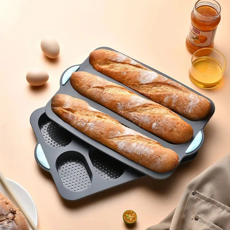 Silicone Baguette Baking Mold – Non-Stick French Bread Tray Silicone Baking Mold Axl