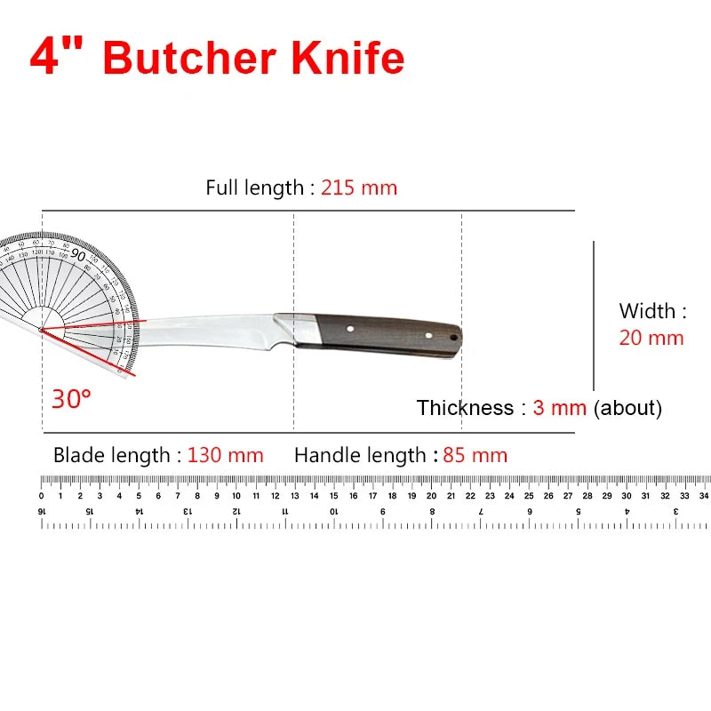 Stainless Steel Boning Knife with Blade Sleeve | 13cm Kitchen Knife Kitchen Knife Axl