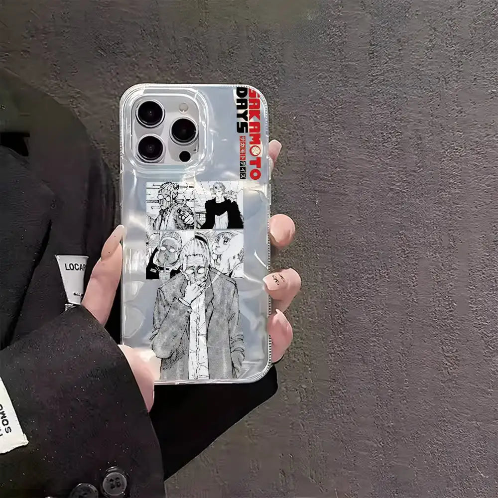 Sakamoto Days Anime iPhone Case 13 14 15 16 Glossy Cover Anime Phone Case Axl iphone11pro z1