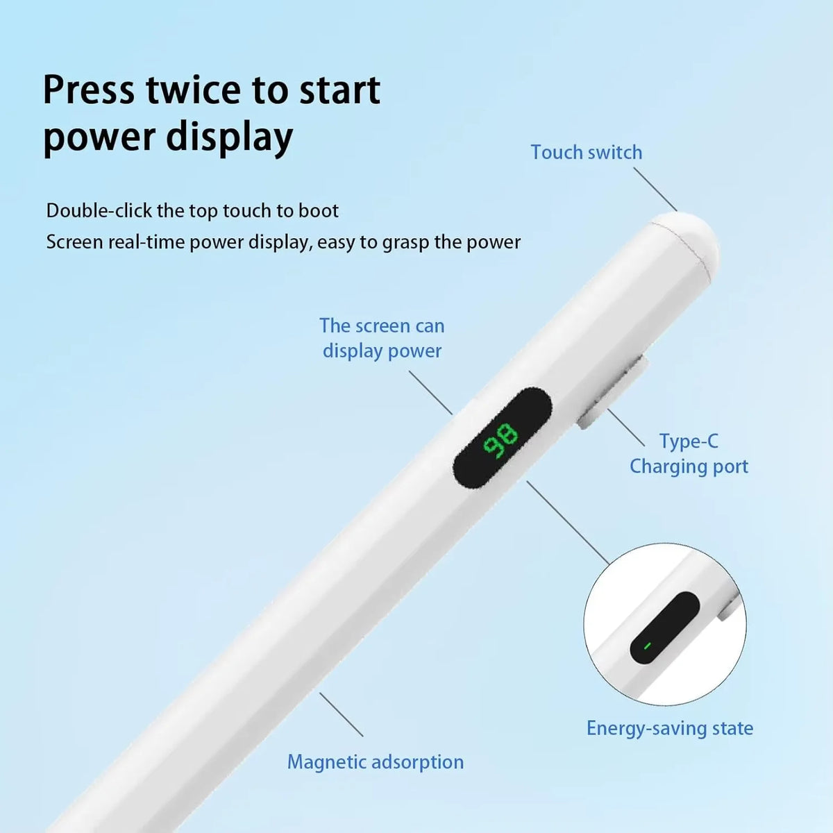 Universal Stylus Pen for iOS Android Windows – Metal Body Capacitive Stylus Pen Axl
