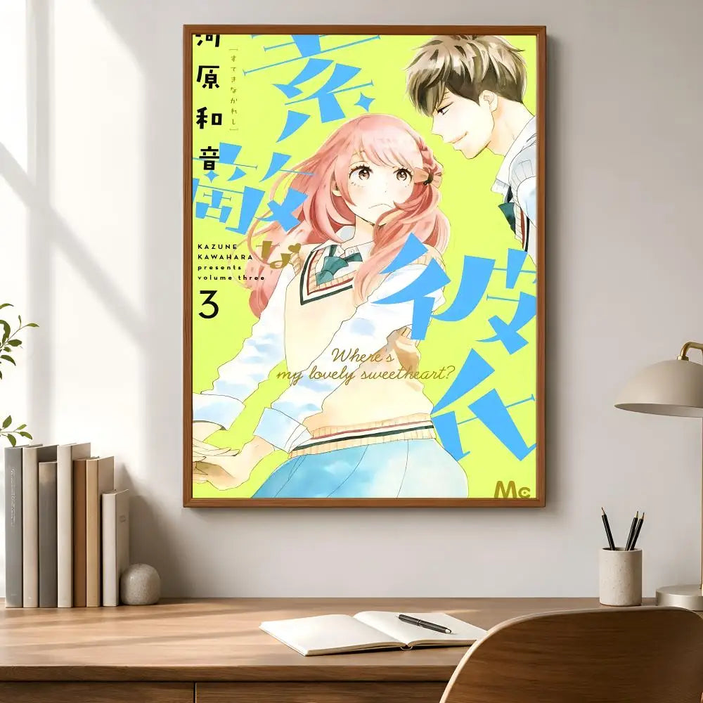Suteki na Kareshi Anime Poster – HD Self-Adhesive Wall Art Anime Wall Poster Axl