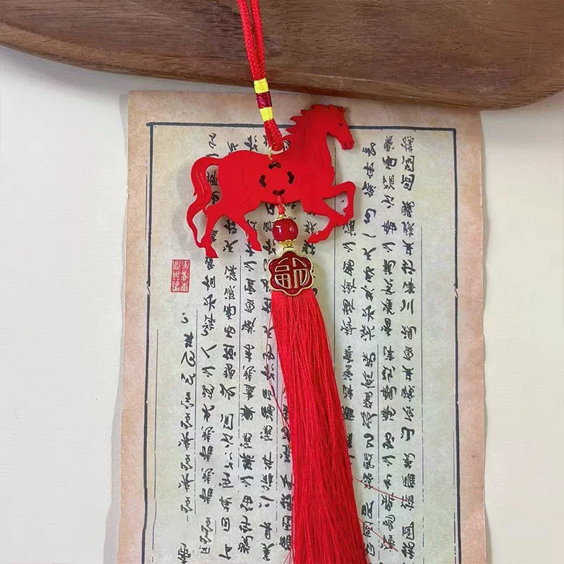 2026 Year of the Horse Wood Wall Hanging Ornament | Zodiac Pendant Wall Hanging Ornament Axl