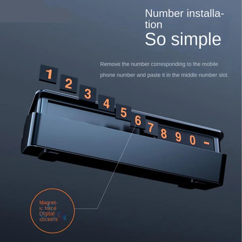 Luminous Temporary Parking Card – Phone Number Car Sign Parking Card Sign Axl