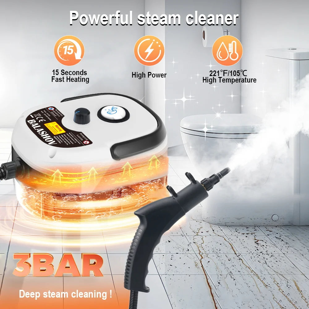 BALASHOV Portable Handheld Steam Cleaner – Kitchen, Car & Home Handheld Steam Cleaner Axl