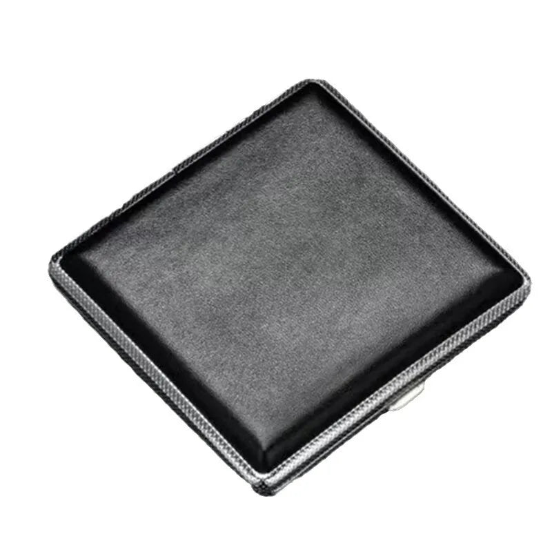 20-Stick Double Layer Metal Cigarette Case – Black Cigarette Case Axl black