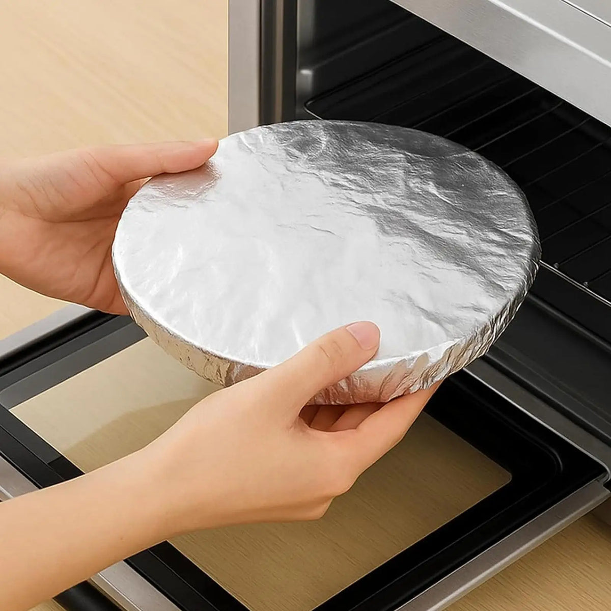 Stretchable Aluminum Foil Food Covers – 50pc Reusable Lids Food Cover Lids Axl