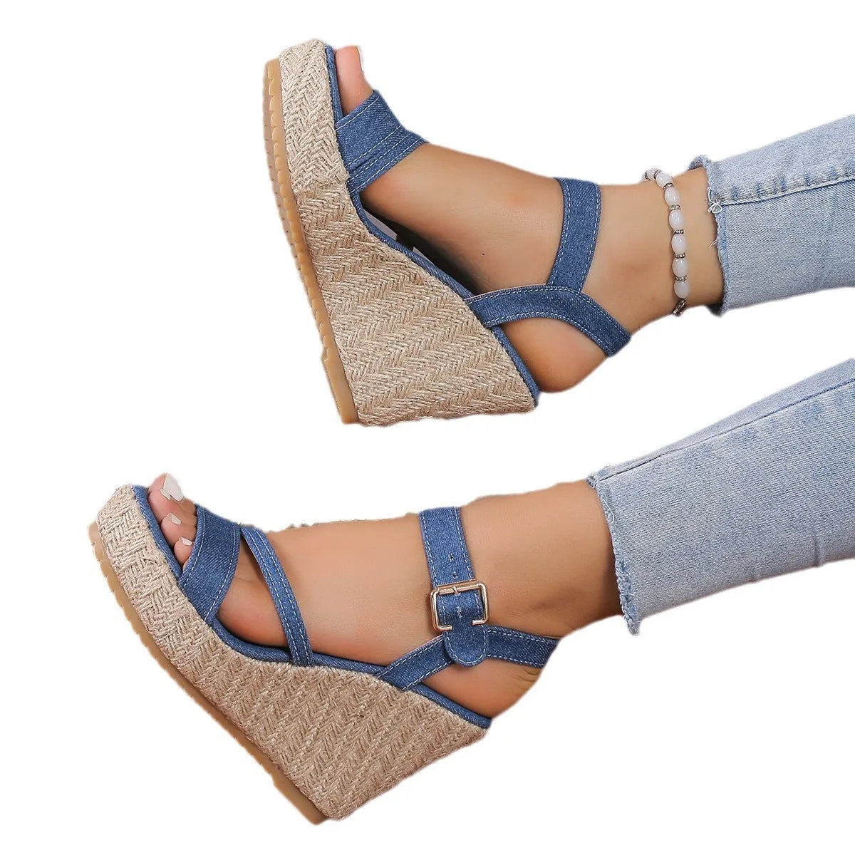 Women's Platform Wedge Sandals – Retro Open Toe High Heel Platform Wedge Sandals Axl