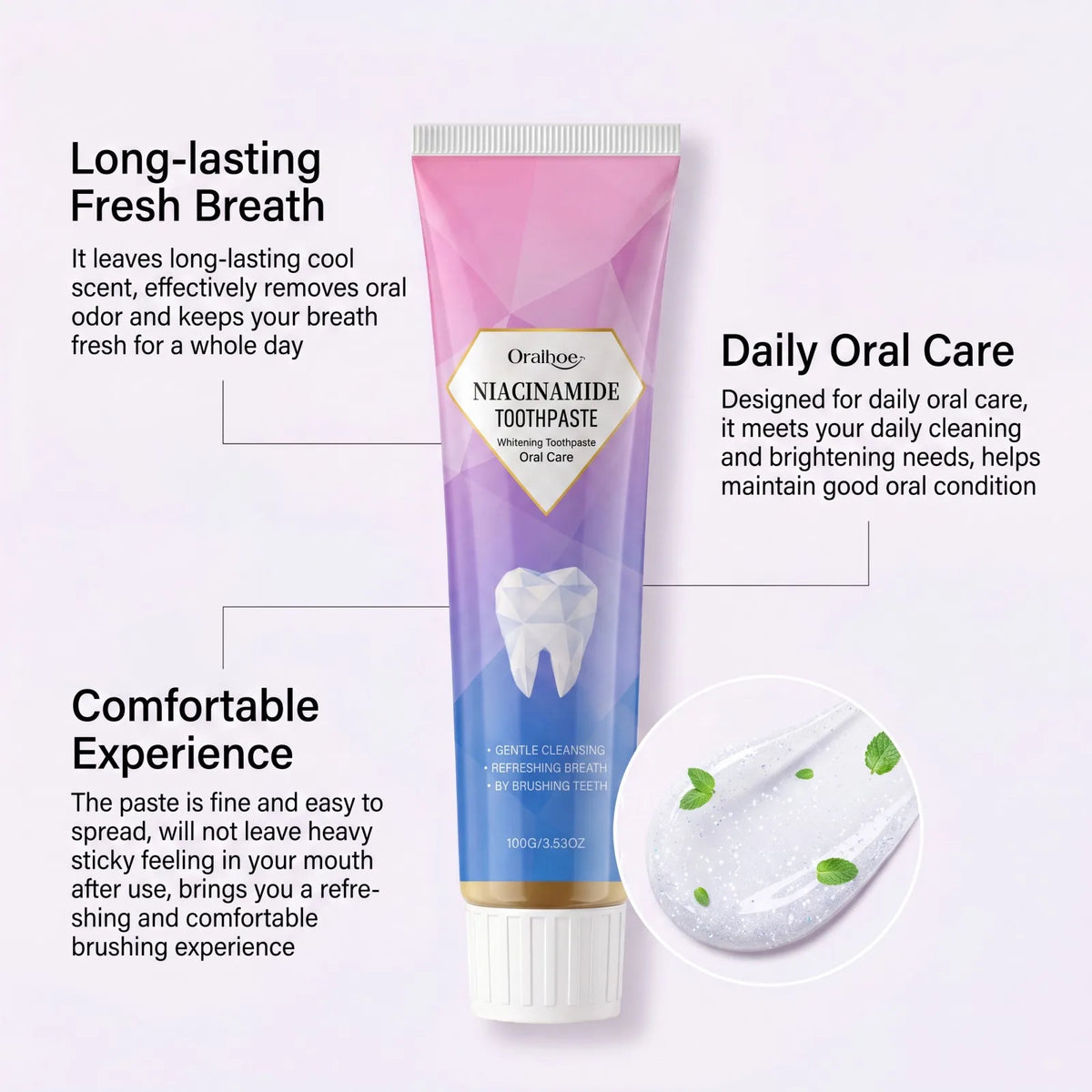 Niacinamide & Hydroxyapatite Brightening Toothpaste 100g Brightening Toothpaste Axl