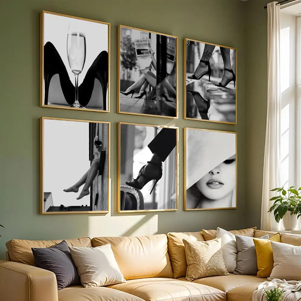 Black & White Floral Canvas Wall Art – HD Print Home Décor Canvas Wall Art Axl