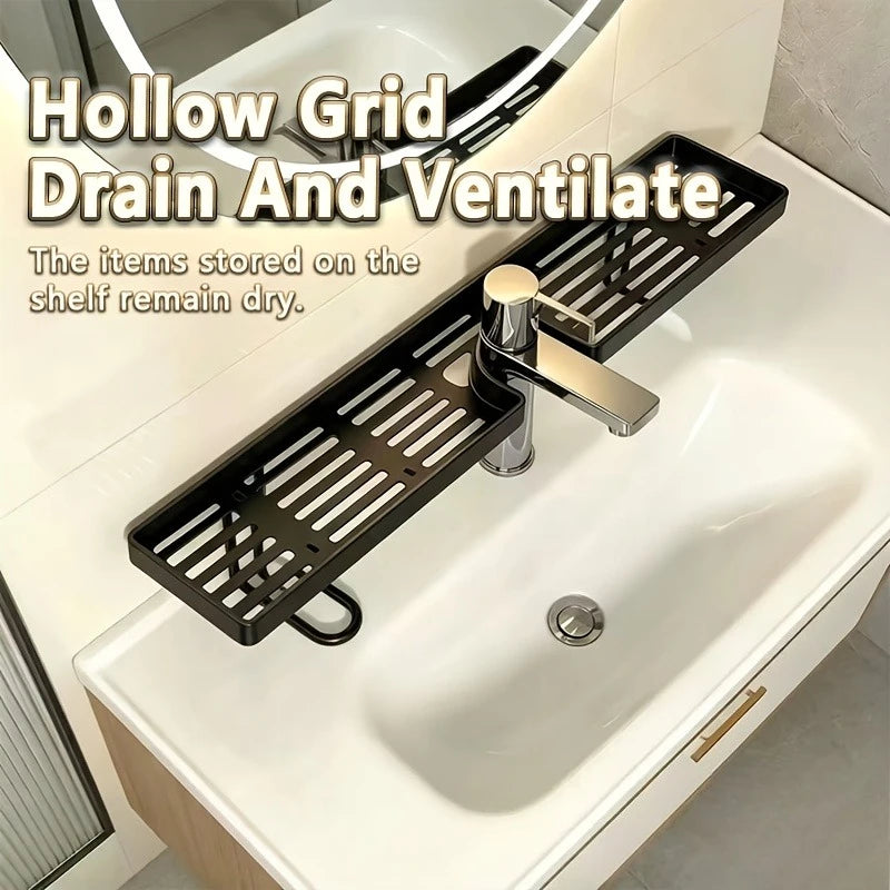 Bathroom Sink Organizer – Faucet Hanging Storage Shelf Sink Storage Rack Axl