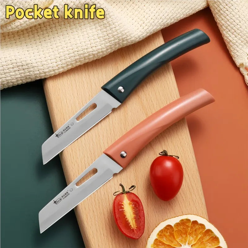 Stainless Steel Folding Paring Knife – Portable Fruit & Veg Folding Paring Knife Axl